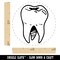 Realistic Tooth Molar Sparkling Clean Dental Rubber Stamp for Stamping Crafting Planners